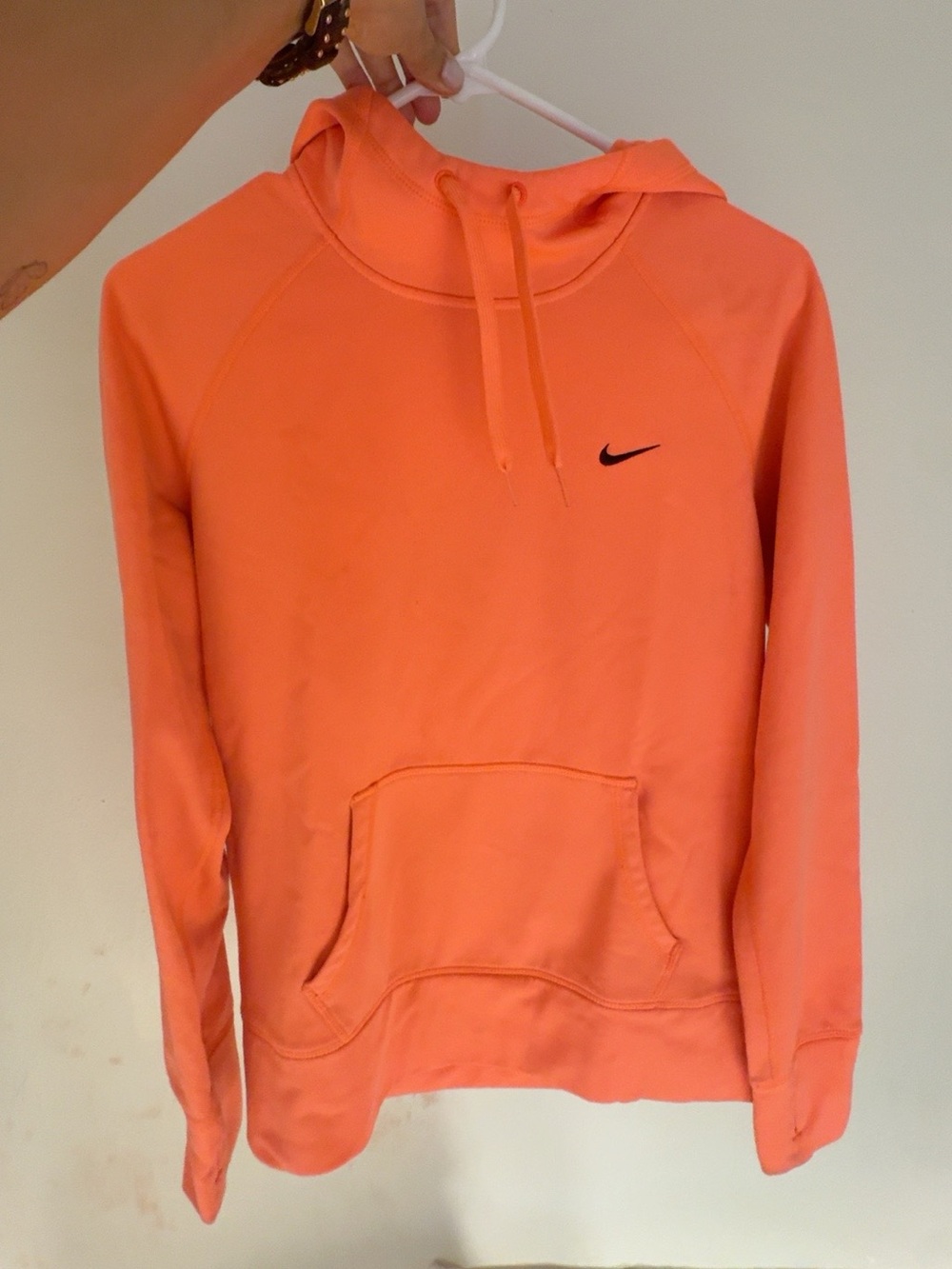 Nike Coral Orange Cowl-Neck Pullover Sweater